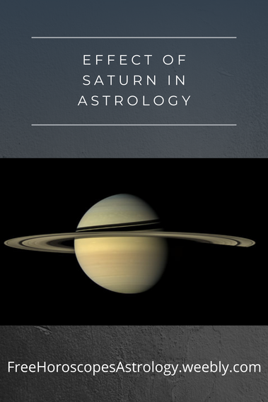 Effect of Saturn in Astrology